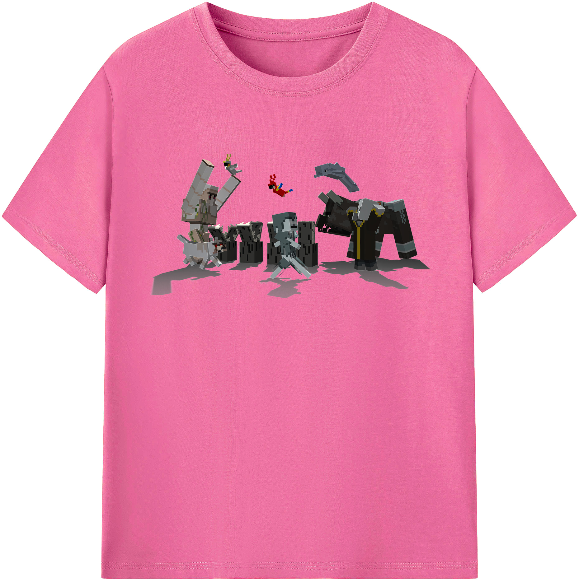 （画像用） マインクラフト ブロックの世界 Minecraft MC Block world レディースカジュアルプリントTシャツ（綿100％）